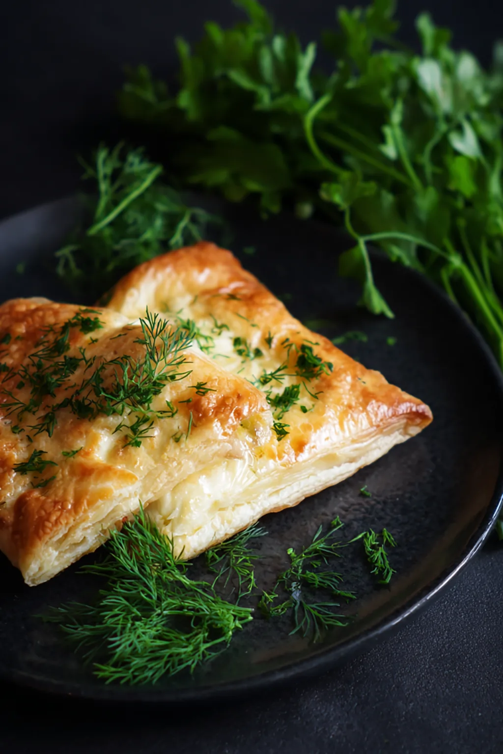 Слойки с сыром и зеленью