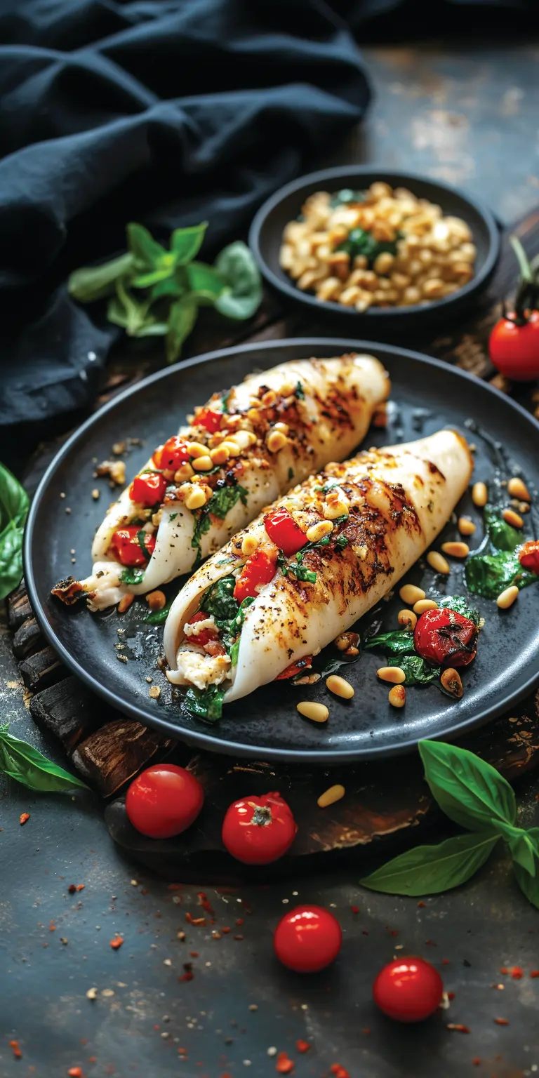 КАЛЬМАРЫ СО ШПИНАТОМ