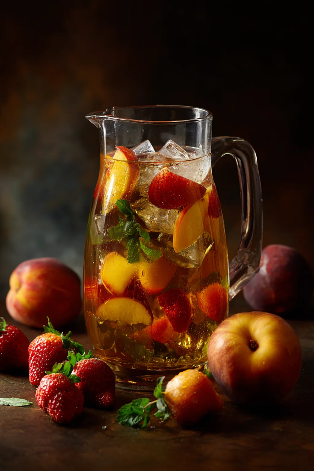 Зеленый колд брю с фруктами