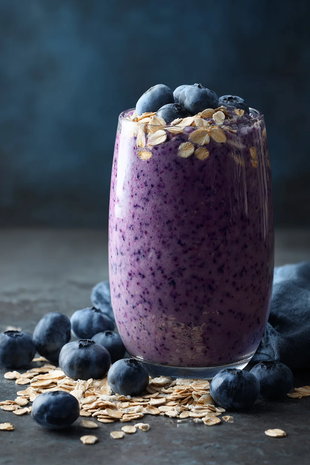 Черничный смузи с овсянкой