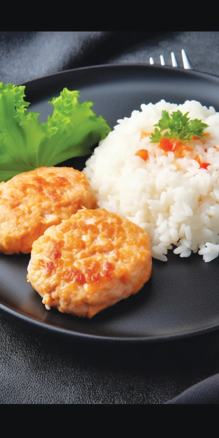 Котлеты куриные на пару с рисом