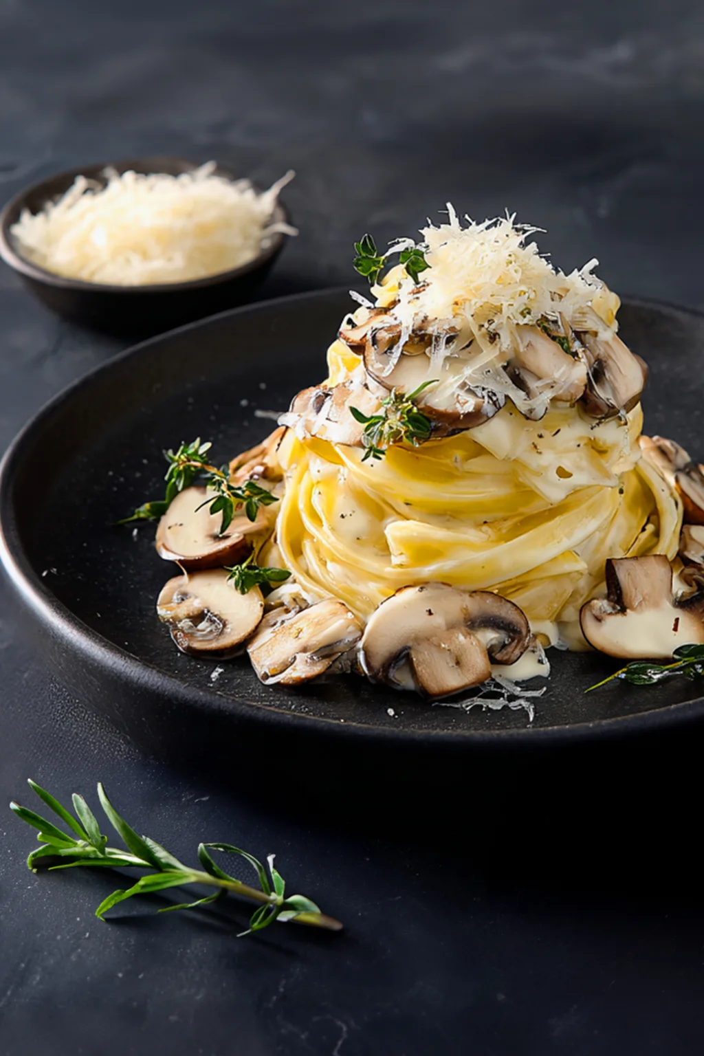 Фетучини с белыми грибами