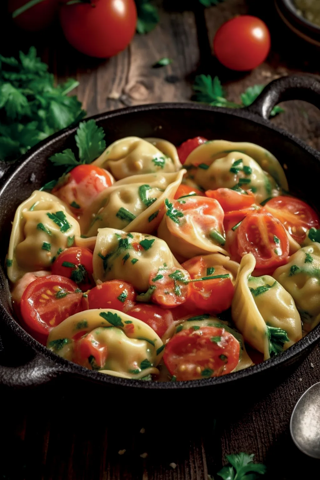 Пельмени, запеченные с цукини