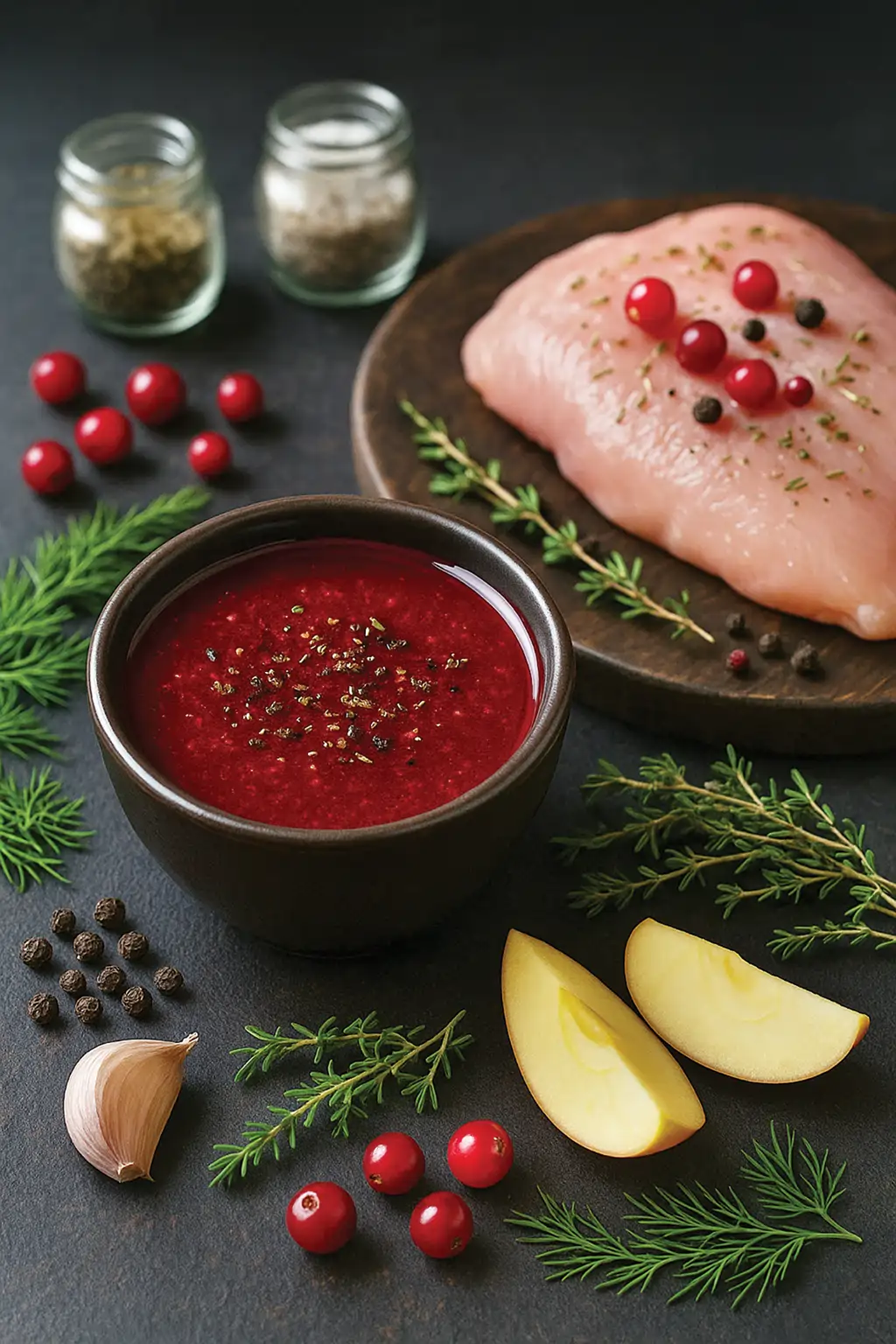 Клюквенный маринад для свинины или куриной грудки