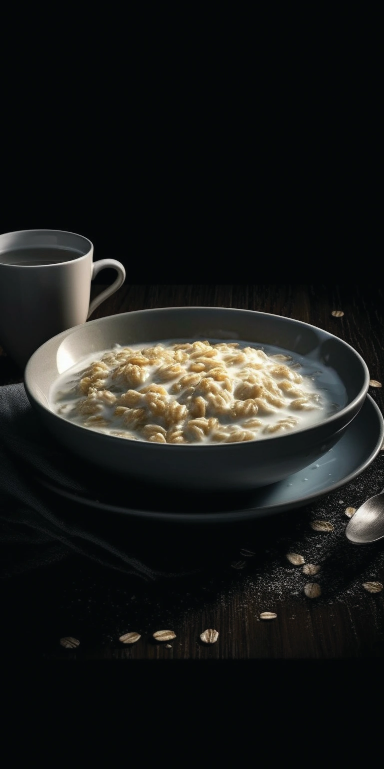 Овсяная каша на миндальном молоке