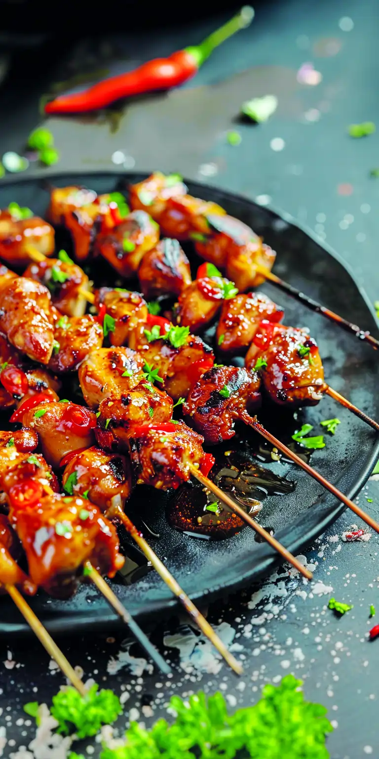 ШАШЛЫЧКИ ИЗ КУРИНЫХ СЕРДЕЧЕК