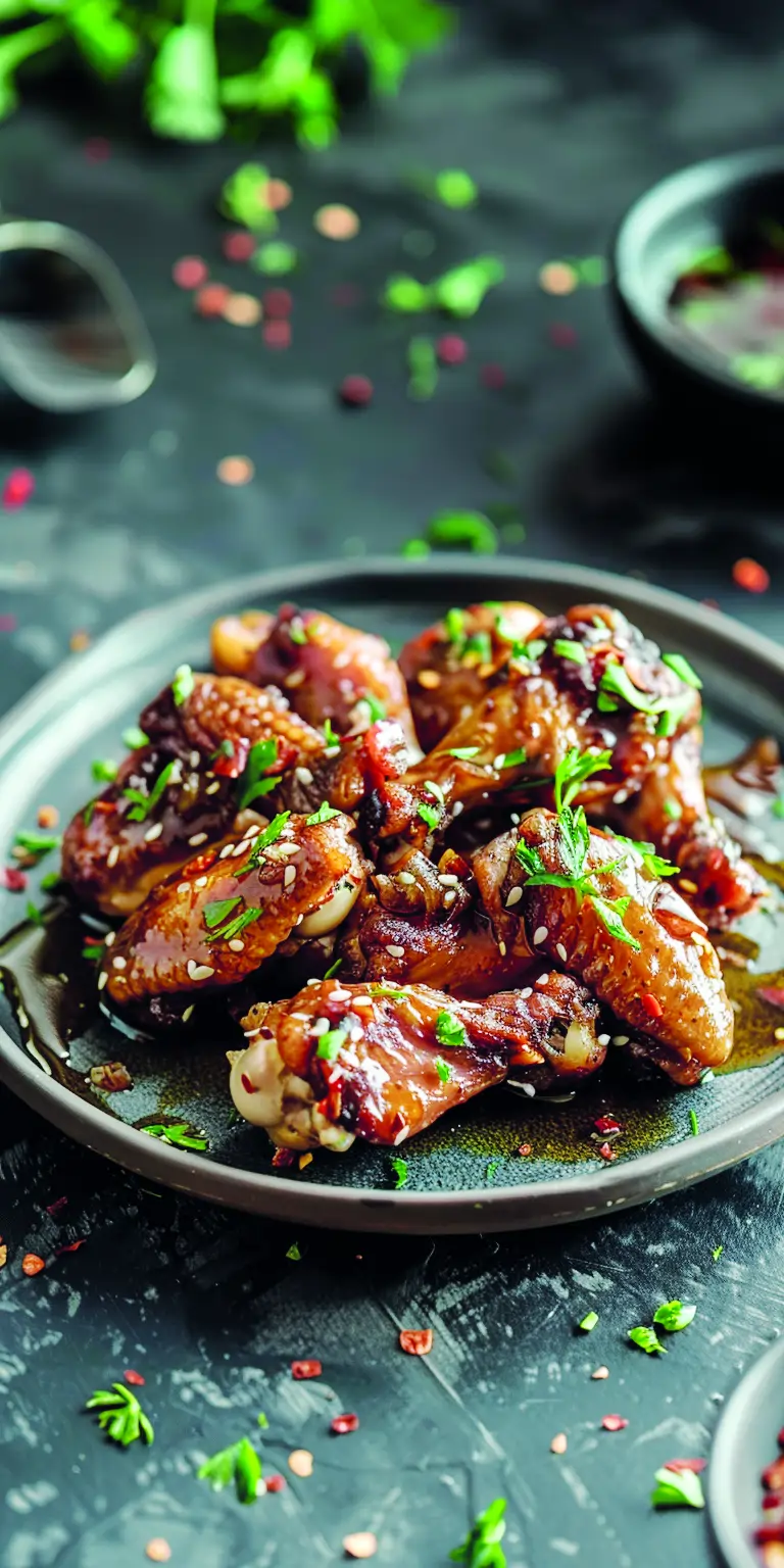 КРЫЛЫШКИ С МЕДОМ И ЧЕСНОКОМ