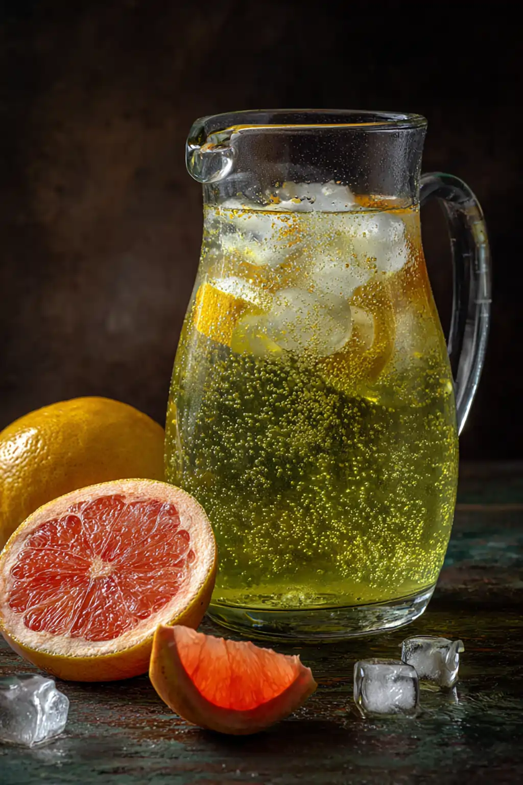 Холодный зеленый чай с грейпфрутом