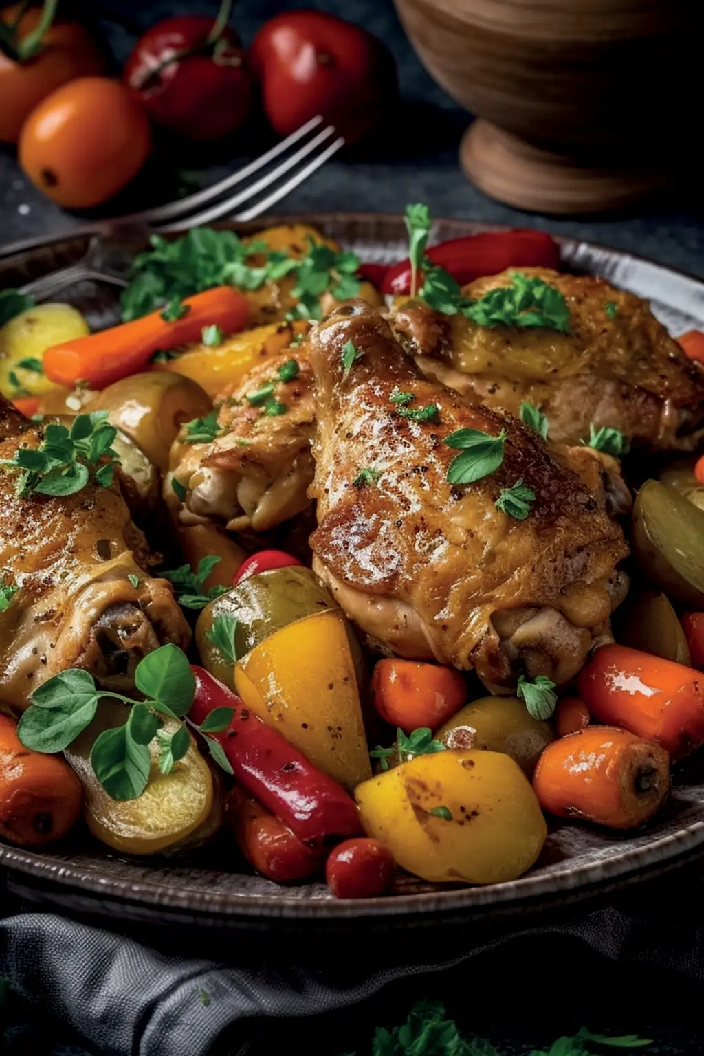 Овощное рагу с курицей