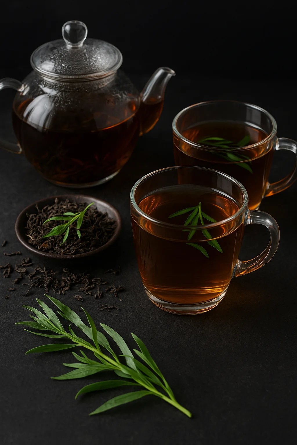 Черный чай с тархуном