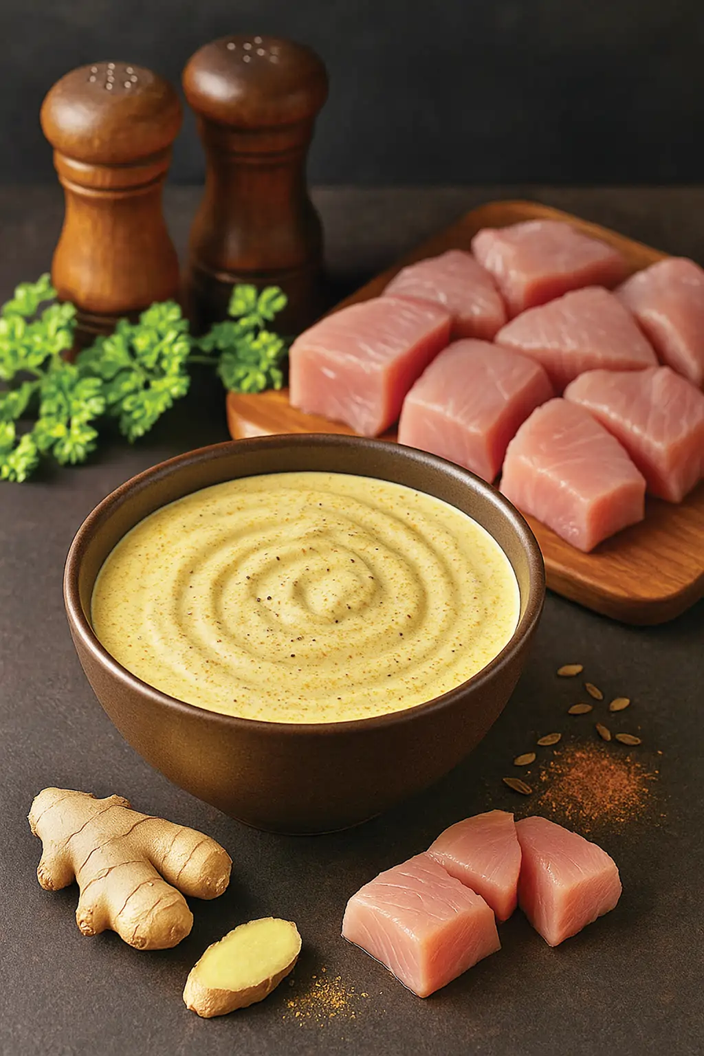 Йогуртово-имбирный маринад для курицы или индейки