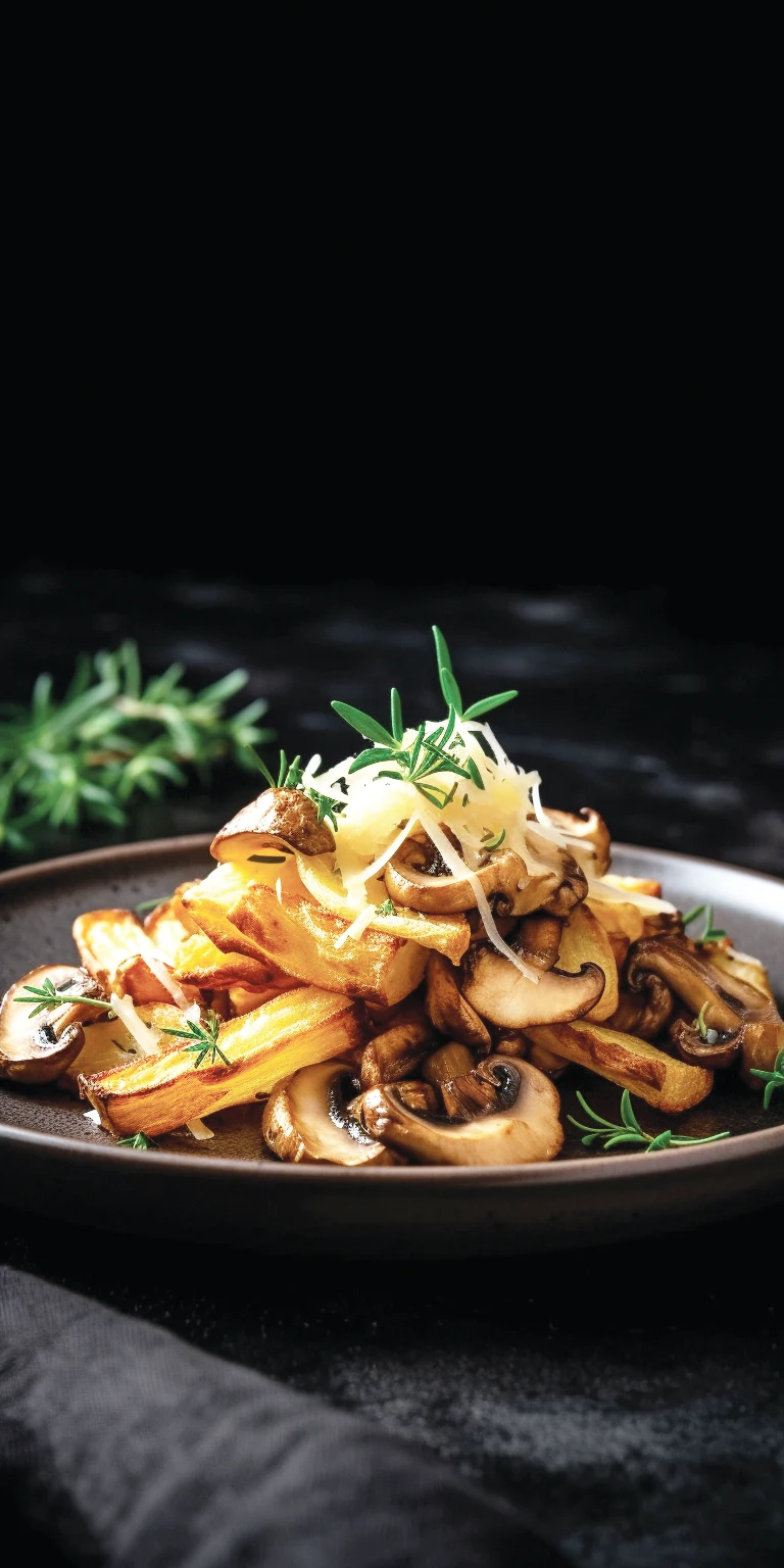 Картофель с шампиньонами