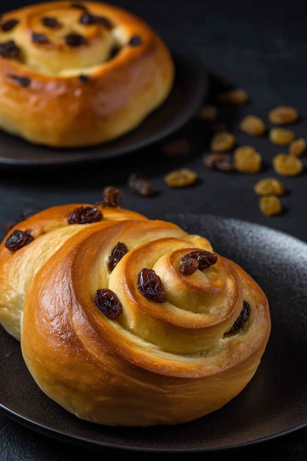 Булочки с изюмом