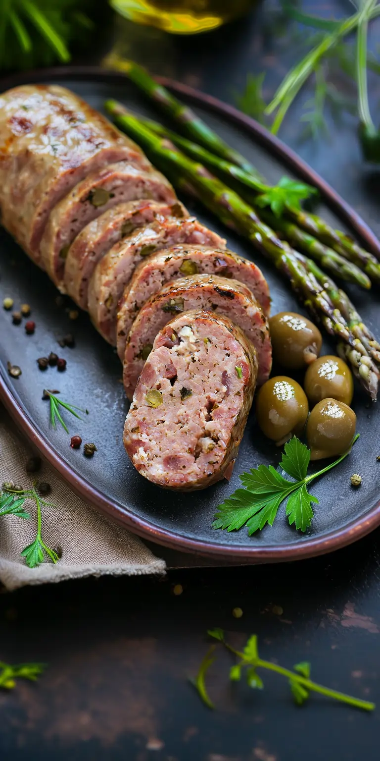 Ветчина из телятины со спаржей