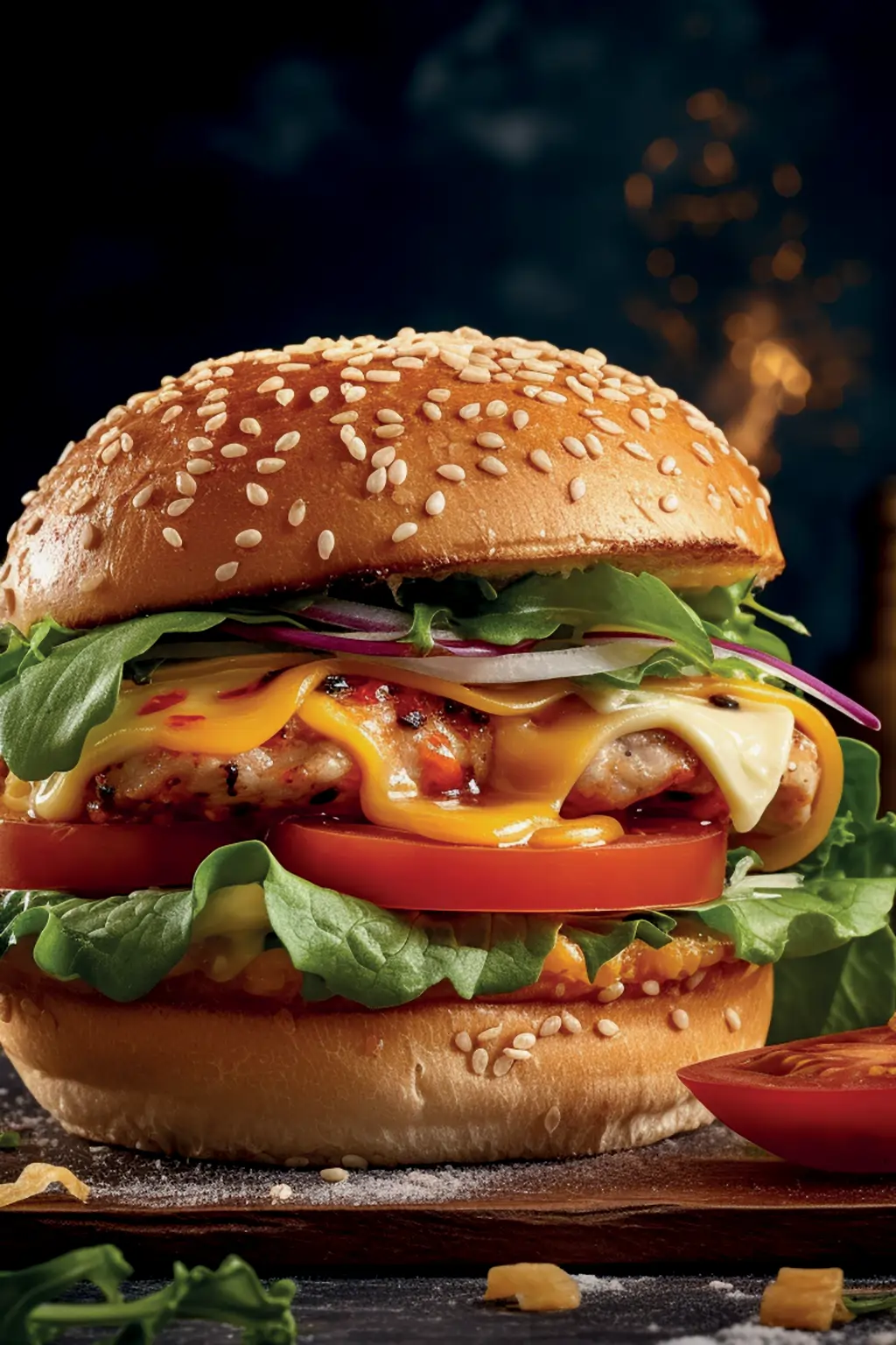 Бургер с курицей