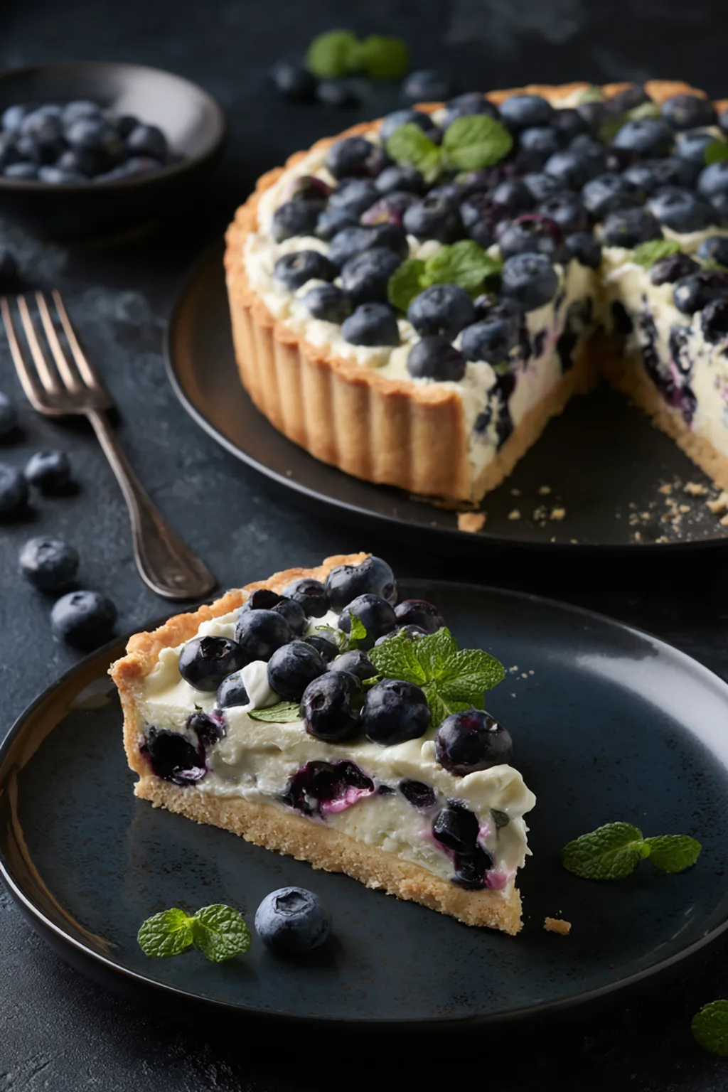 Пирог черничный