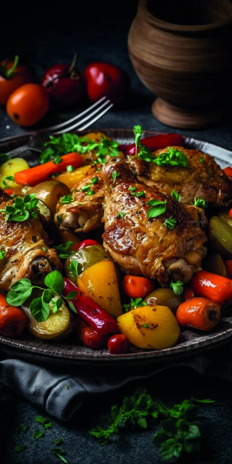 Овощное рагу с курицей