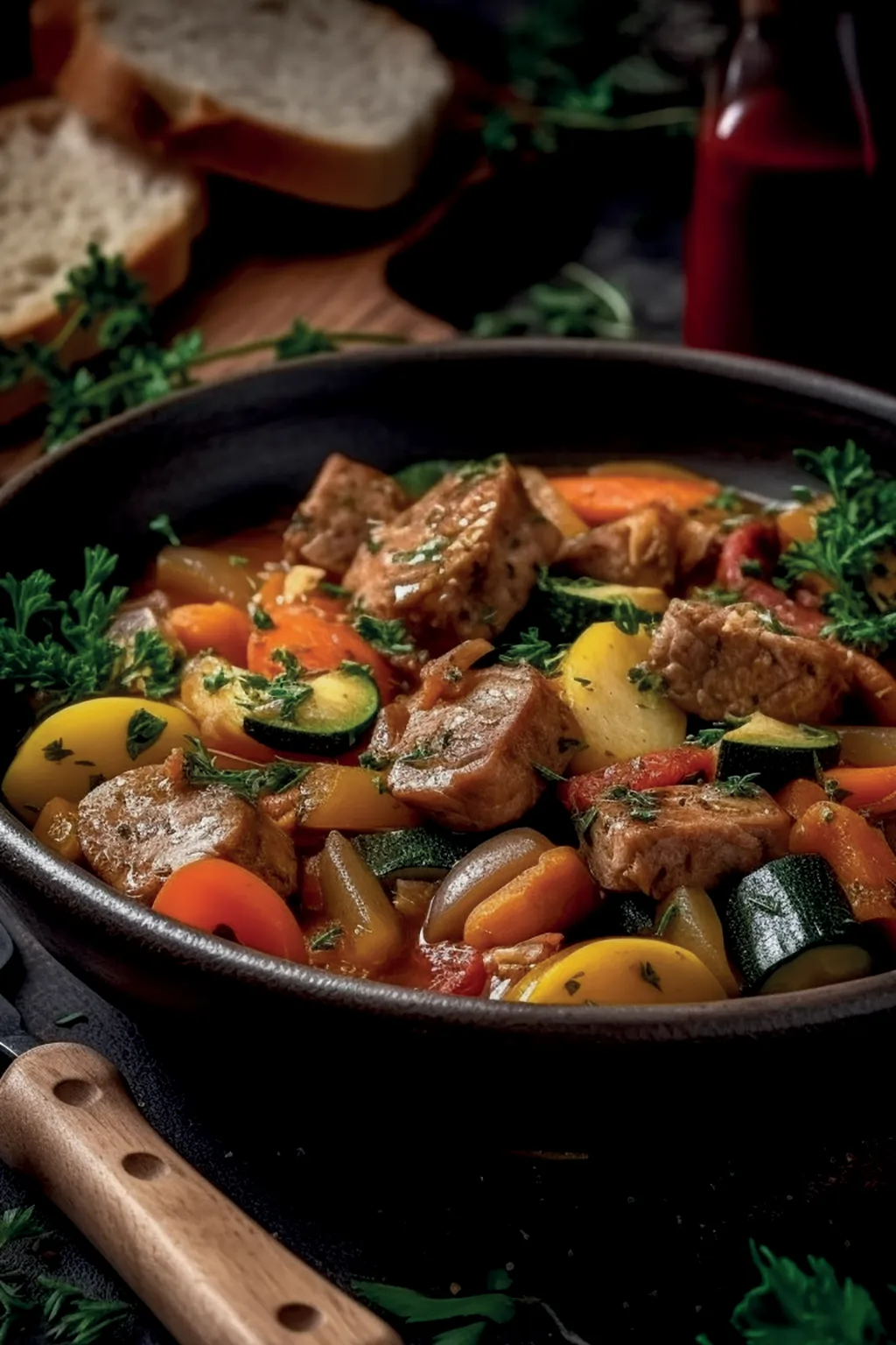 Овощное рагу со свининой